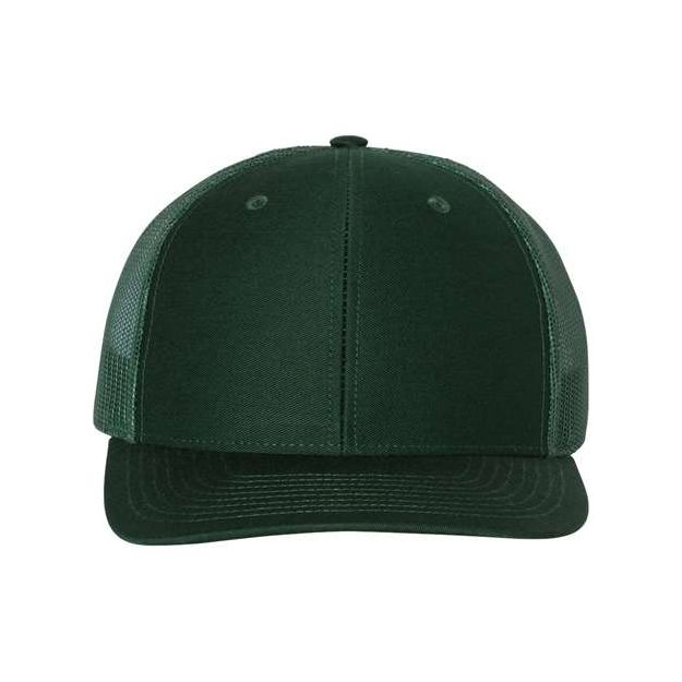 Richardson Snapback Trucker Cap - XL - Richardson 112 Black/ White XL Hats