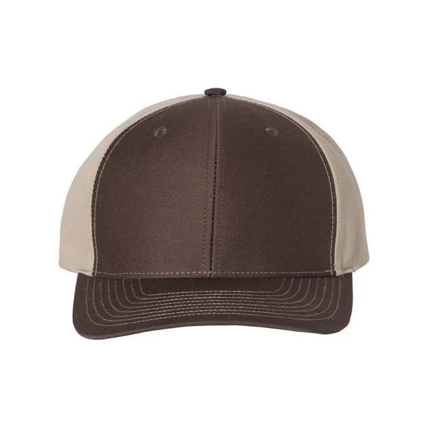Richardson Twill Back Trucker Cap - Richardson 312 Royal/ White/ Red Adjustable Hats