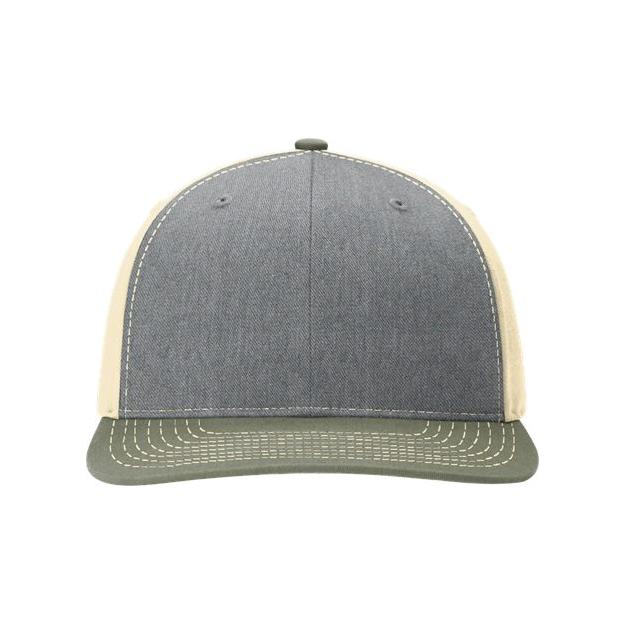 Richardson Twill Back Trucker Cap - Richardson 312 Royal/ White/ Red Adjustable Hats